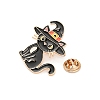 Halloween Theme Cat with Witch Hat Enamel Pins JEWB-H033-06KCG-3
