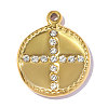 304 Stainless Steel & Rhinestone Pendants STAS-OY017-72G-1
