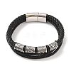 Braided Microfiber Leather Multi-strand Bracelets BJEW-B096-24AS-1