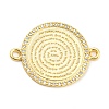 Rack Plating Brass Micro Pave Clear Cubic Zirconia Connector Charms KK-K332-17G-01-1