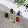 Faceted Glass Pendants PALLOY-JF00739-4
