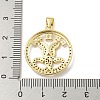 Rack Plating Brass Micro Pave Cubic Zirconia Pendants KK-F869-18G-3