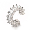 Cubic Zirconia Tennis Cuff Earrings LS-EJEW-K093-09P-05-1