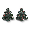Christmas Tree Polymer Clay Rhinestone Beads CLAY-NH0001-14H-1