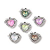UV Plating Alloy Glass Pendants FIND-K032-43P-1