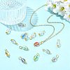 20Pcs 4 Style Glass Teardrop Pendants PALLOY-FS00072-5
