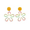 Flower Acrylic Dangle Stud Earrings FS-WG333B2-05-2