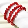 8MM Natural Dyed White Jade Round Beaded Stretch Bracelets for Women GG-CBA3F02-12A-3