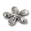 5-Petal Flower Alloy Rhinestone Brooches for Backpack Clothes JEWB-S028-02A-2