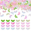 120Pcs 8 Colors Transparency Electroplate Glass Beads GLAA-TA0003-54-2