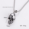 Gothic 316 Surgical Stainless Steel Pendant Box Chain Necklaces for Men ZF3615-10-1