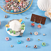 50Pcs Transparent Resin Rondelle European Beads RESI-TA0005-62-7