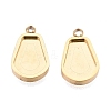 304 Stainless Steel Pendant Cabochon Component STAS-Q113-27G-1