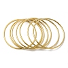 7Pcs 304 Stainless Steel Thin Plain Bangle Sets BJEW-L664-022K-G-1