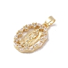 Brass Cubic Zirconia Pendants KK-Z050-19G-02-2