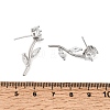 Brass Micro Pave Cubic Zirconia Stud Earrings KK-CBA8324-20P-05-5