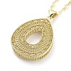 Brass Pendant Necklaces NJEW-B101-04G-03-1