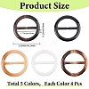 20Pcs Resin Tri-Glide Adjuster Buckles FIND-GF0008-12G-2