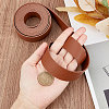 2M Flat Single Face Lychee Pattern Imitation Leather Band LC-WH0010-02A-03-3