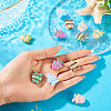 12Pcs 6 Colors Painted Glass Beads LAMP-TA0002-38-6