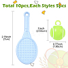 10Pcs 2 Styles Opaque Acrylic Pendants OACR-YW0004-07-2