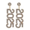 Brass Rhinestone Stud Earrings EJEW-Q012-01G-2