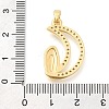 Brass Micro Pave Cubic Zirconia Pendants KK-S049-20G-01-3