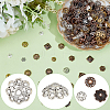 300Pcs 15 Styles Tibetan Style Alloy 4-Petal Bead Caps TIBE-PA0001-21-7