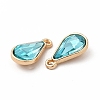 Faceted Glass Rhinestone Pendants FIND-G049-01G-03-2