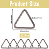12Pcs Triangle Iron Linking Rings IFIN-CP0002-96B-2