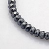 Electroplate Non-magnetic Synthetic Hematite Beads G-J208D-01-1