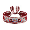 Butterfly Adjustable Polyester & Alloy & Resin Enamel & Rhinestone Slider Bracelets FS-WG9985D-08-1