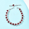 Platinum Tone Brass Micro Pave Cubic Zirconia Tennis Bracelets BJEW-B160-03P-07-2