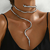 Iron Snake-Shaped Coil Choker Necklaces NJ6393-2-2