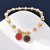 201 Stainless Steel Round Beaded Stretch Bracelets BJEW-C090-03G-A-3