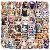 53Pcs Cat World PVC Paper Decorative Stickers PW-WG349A2-01-1