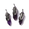 Natural Amethyst Pendants G-E059-04AS-04-1