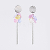 Acrylic Imitation Pearl Dangle Earring EJEW-JE03611-06-2