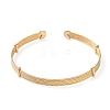 Brass Open Cuff Bangles BJEW-A144-01B-1