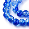 Transparent Crackle Baking Paint Glass Beads X1-DGLA-T003-01B-03-3
