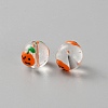 Round Handmade Lampwork Beads LAMP-WH0003-015A-2