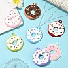 7Pcs 7 Colors Spray Painted Alloy and Enamel Big Pendants ENAM-YW0008-21-4
