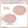 2Pcs Hand-woven Ccotton Thread Cup Mats AJEW-LP0006-37A-2