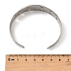 Religion 201 Stainless Steel Cuff Bangles for Women BJEW-F507-02P-3