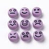 Opaque Medium Purple Acrylic Beads MACR-N008-42-C06-2