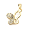 Brass Micro Pave Cubic Zirconia Pendants KK-P336-16D-G-1