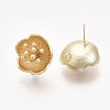 Brass Stud Earring Findings KK-T038-587G-NF-1
