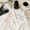 4 Pairs 2 Colors Iron Heart Dangle Earrings EJEW-HY0001-40-3