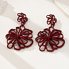 Alloy Enamel Dangle Stud Earrings FS-WG7F825-02-1