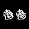 Exquisite 925 Sterling Silver Cubic Zirconia Stud Earrings EJEW-BB20071-8